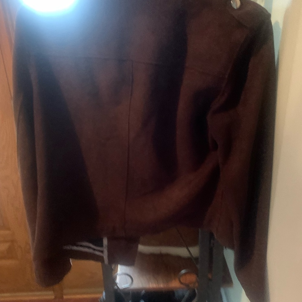 Philosophy Dark Brown Faux Leather Jacket - Picture 3 of 5